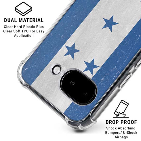 Honduras Flag Distressed Google Pixel 9a Clear Case